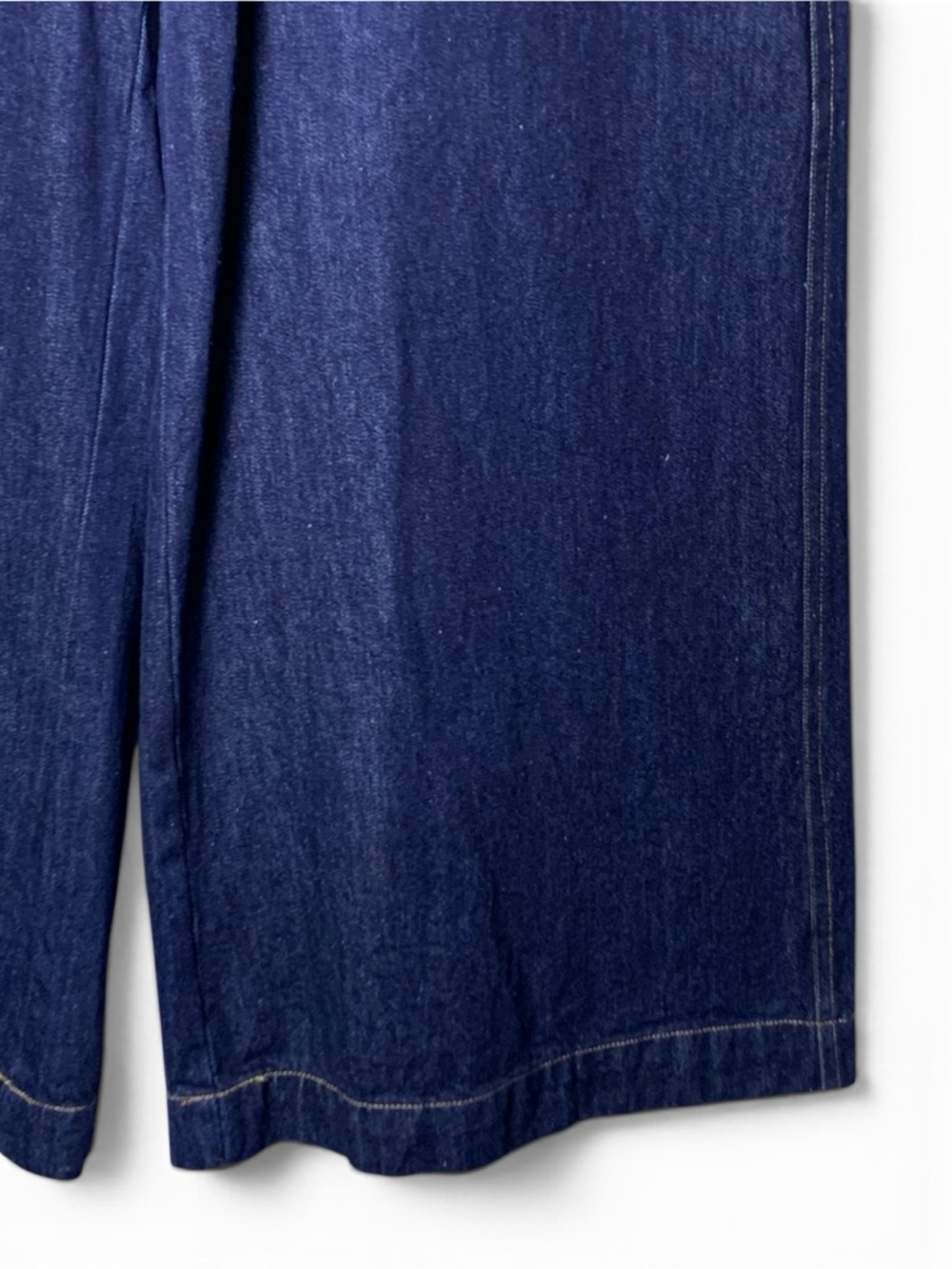 Free Market Jeans Womens M Dark Wash Super Wide Leg High Rise Gold Chain Denim - Picture 6 of 15